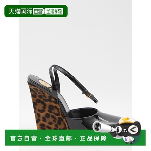 圣罗兰 Laurent 女士 Scandale 1h可退 坡跟凉鞋 香港直邮Saint