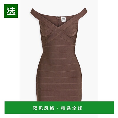 1h可退 香港直邮Herve Leger 荷芙妮格 女士 Rachel 露肩绷带迷你