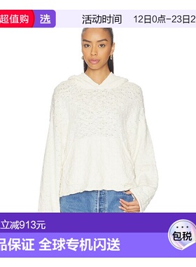 1h可退 香港直邮Free People 自由人 女士 湖蓝色侧边连帽衫 OB22