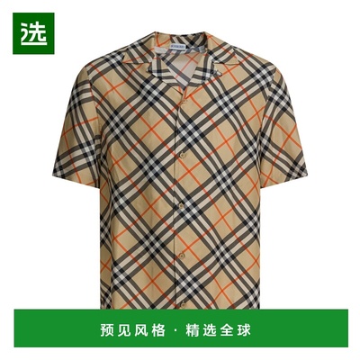 香港直邮BURBERRY 男士衬衫 8091202BEIGE SS2026 浅棕色 Oversiz