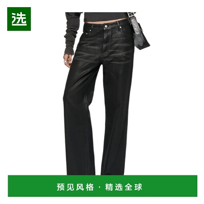 香港直邮MISBHV 女士休闲裤 251W306BLACK AW2025 黑色 涂层细节