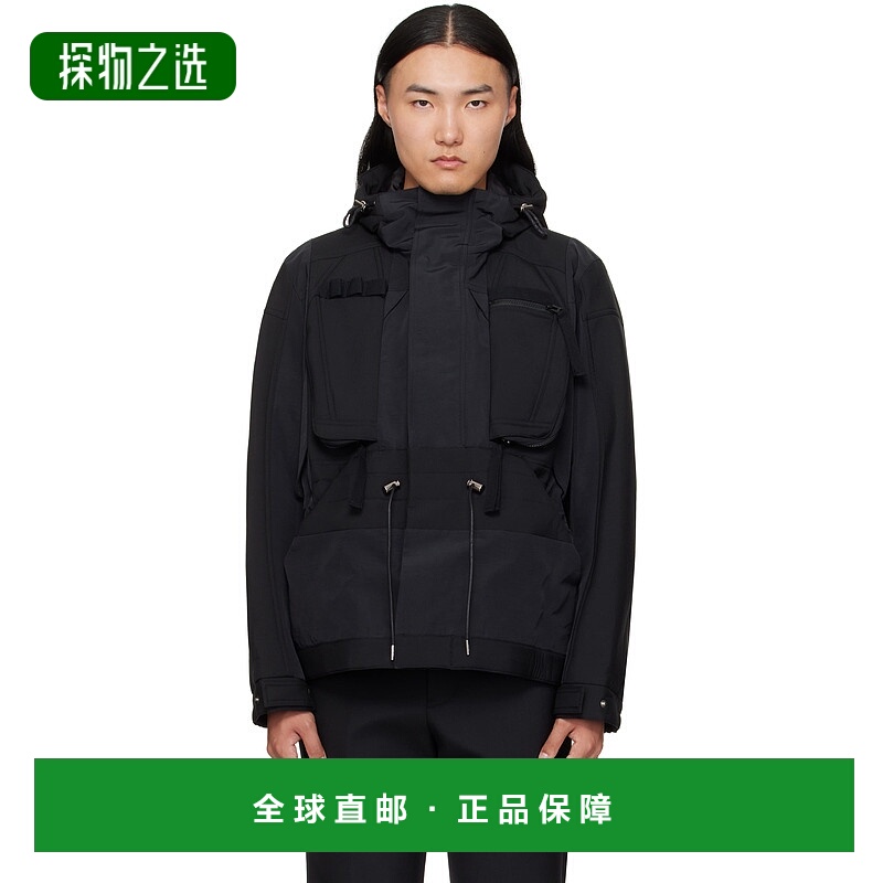 1h可退 香港直邮Sacai 男士 黑色 Suiting Bonding & Grosgrain