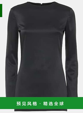 香港直邮KHAITE 女士 Vlad 缎面卡迪上衣 003622 black黑色 舒适