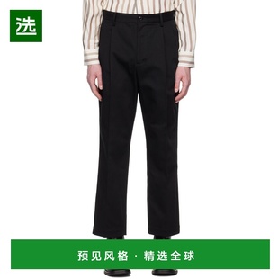 1h可退 香港直邮Wacko maria 男士 黑色 Double Pleated Chino 长