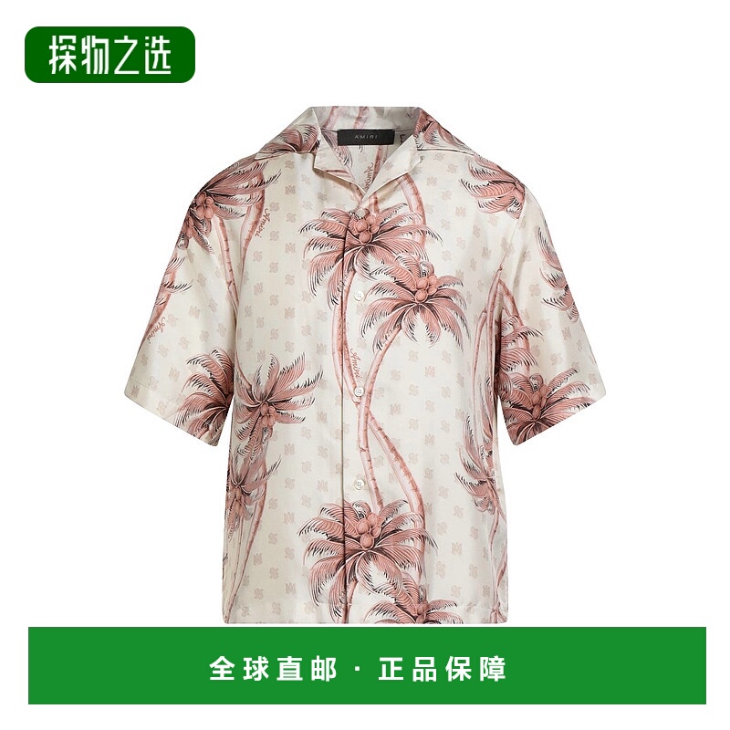 香港直邮AMIRI 男士 花纹衬衫 beige米色 舒适时尚