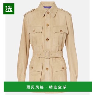 香港直邮ralph lauren 拉尔夫劳伦 女士 Gabbie 绒面革军装夹克