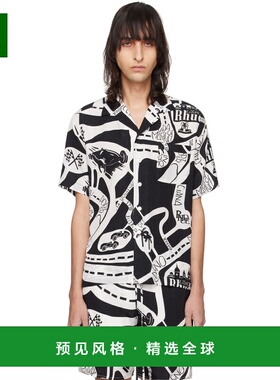 1h可退 香港直邮Rhude 男士 黑色 & 白色 Strada 衬衫 RHSS24SR09