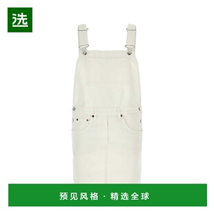 1h可退 香港直邮Prada 普拉达 女士 DUNGAREES 白色牛仔连衣裙 GF
