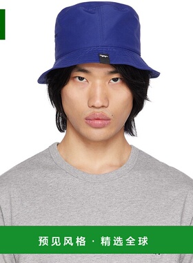 1h可退 香港直邮MAISON KITSUNE 男士 蓝色刺绣渔夫帽 KU06107WQ0