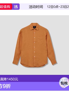 1h可退 香港直邮Drake's 女士 DR2A4E 21915-03 亚麻夏装黄色衬衫