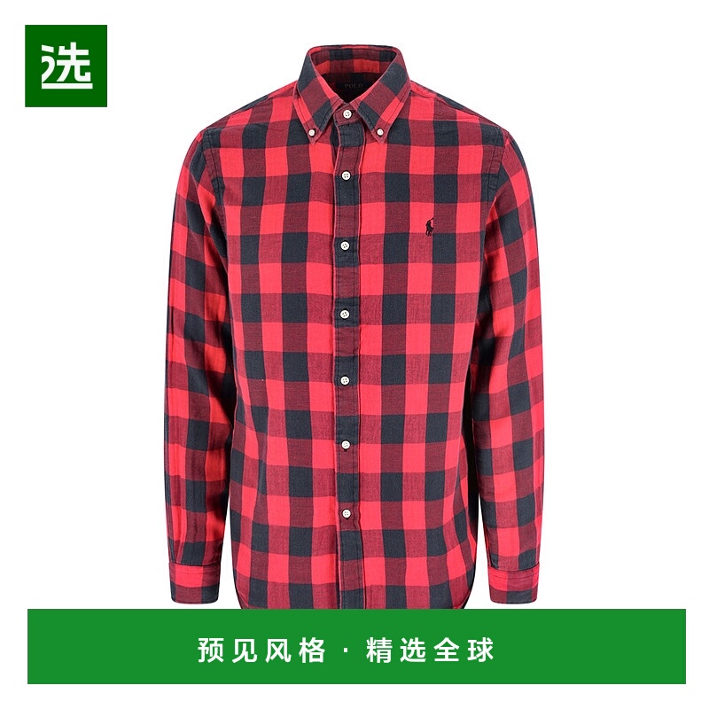 香港直邮Polo Ralph Lauren Polo 拉夫·劳伦 男士 红色衬衫 710P