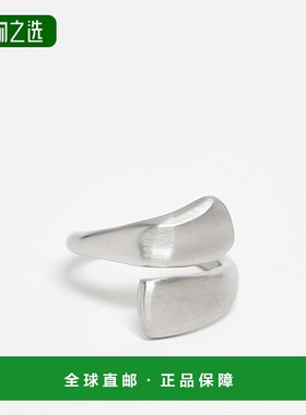 香港直邮ASOS 男士 设计防水不锈钢戒指(银色) metal金属色 舒适