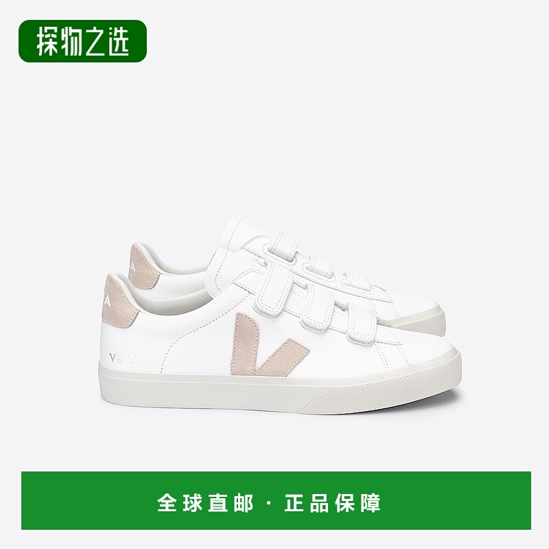 欧洲直邮VEJA Recife系列白色/沙色皮革V标识运动鞋 男女通用