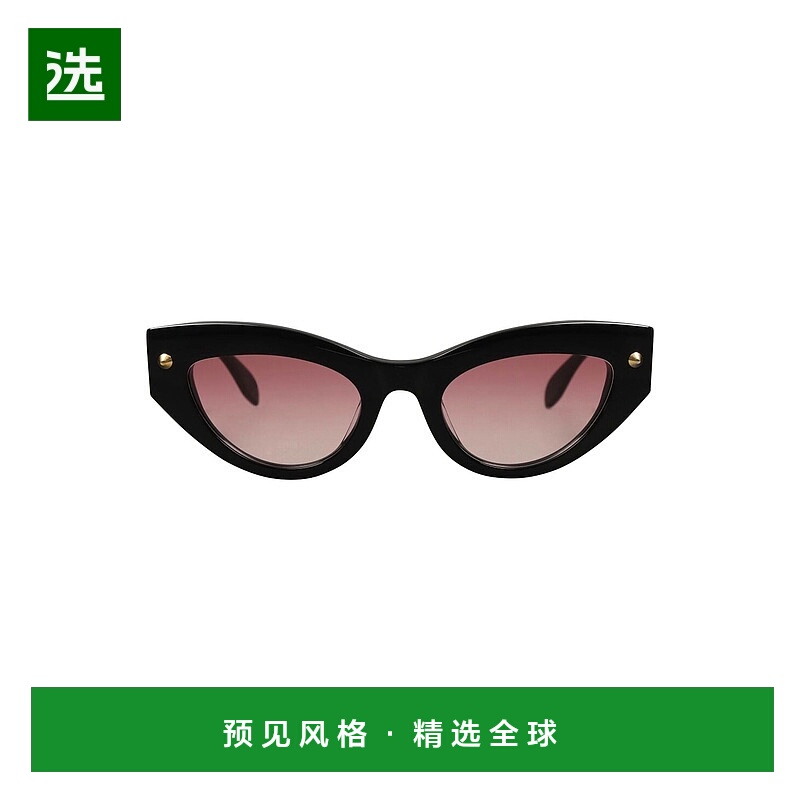 香港直邮mcqueen 亚历山大&middot;麦昆 太阳眼镜 black黑色 舒适时尚