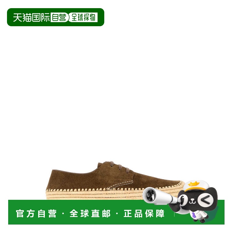 1h可退 香港直邮LOEWE 罗意威 男士 Rio 棕色绒面革绑带鞋 M52628