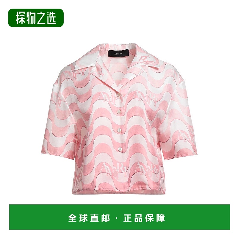香港直邮AMIRI 女士 Blouses 花纹衬衫 pink粉色 舒适时尚