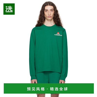 香港直邮Casablanca 男士 绿色 Montagne 长袖 T 恤 MPF25JTP1510