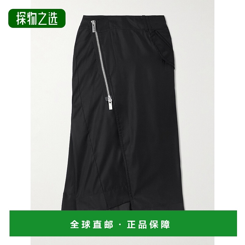 香港直邮Sacai 女士 斜紋裙 2508157 black黑色 舒适时尚
