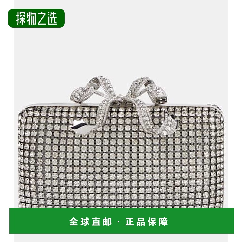 香港直邮Self-Portrait 女士 蝴蝶结水晶装饰小号手包斜挎包