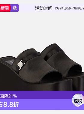 1h可退 香港直邮Nodaleto 女士 Bulla Yelena 绸缎防水台凉拖