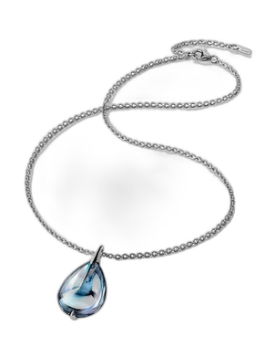 欧洲直邮BACCARAT/巴卡拉魔幻寓言之花系列水滴形状镀银颈链水晶