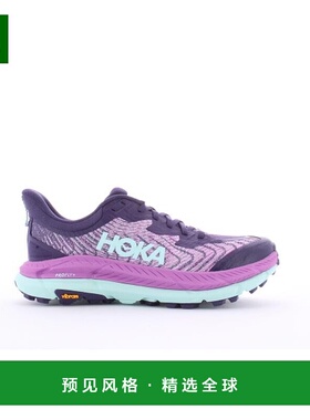 欧洲直邮HOKA MAFATE SPEED 4 女士紫色/黑色聚酯户外鞋新款