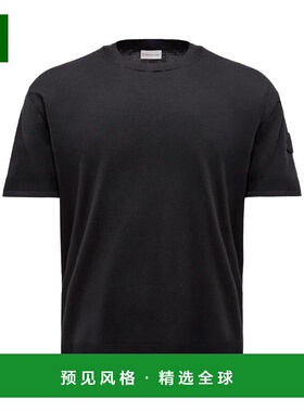 香港直邮MONCLER 男士T恤 9C00011M6329999 SS2025 黑色 Crew Nec