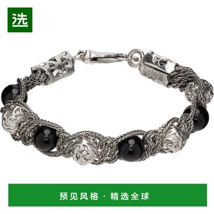 1h可退 香港直邮Emanuele Bicocchi 男士 Arabesque Beads 手链 S