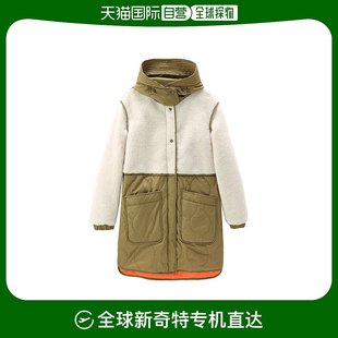 23年新款 欧洲直邮WOOLRICH Alba系列女士绿色聚酰胺面料派克大衣