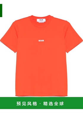 香港直邮MSGM 女士T恤 3841MDM50025700217 SS2025 橙色 Red Cott