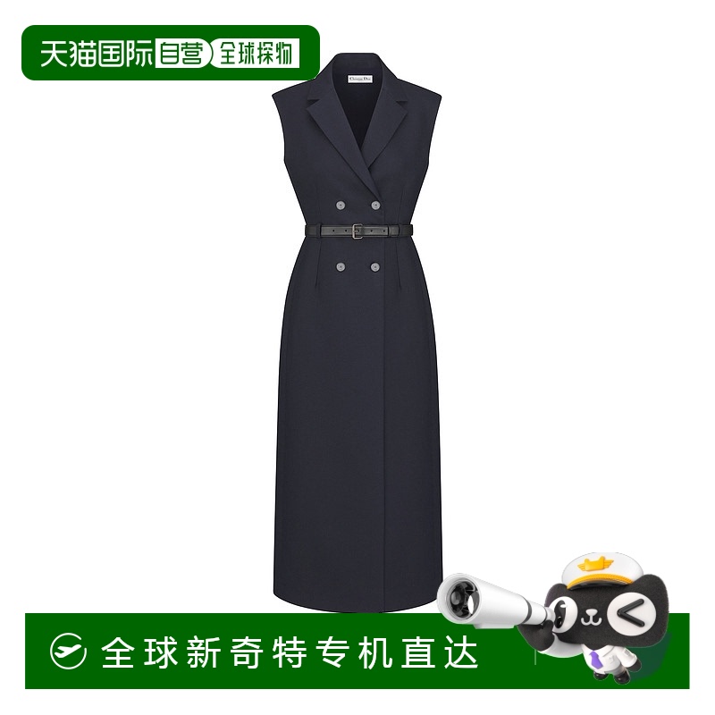 欧洲直邮DIOR (2025新品) 系带中长连衣裙迪奥