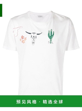 香港直邮Saint Laurent 徽标细节T恤 559731BDI2短袖