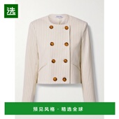 香港直邮VERONICA BEARD 女士 1h可退 Winslow 双排扣细条纹提花