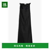 香港直邮LOULOU STUDIO 女士 1h可退 打结斜纹丝绸中长连衣裙 MOU