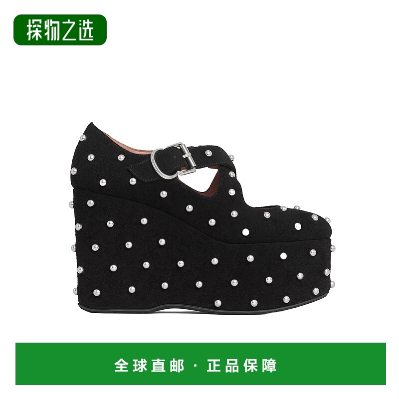 香港直邮Alaia 铆钉坡跟鞋 AA3E084CK284