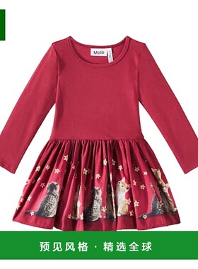 1h可退 香港直邮Molo 婴儿 Candi 印花棉质连衣裙童装 red红色 舒