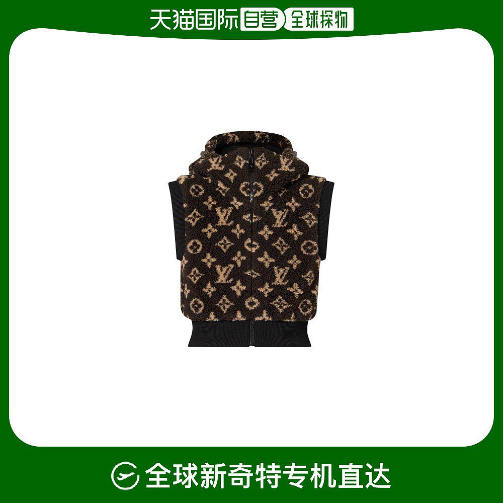欧洲直邮louis vuitton/路易威登 monogram 无袖泰迪熊抓绒夹克