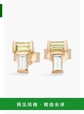 1h可退 香港直邮Aliita 女士 镀金水晶耳环 TUYYOBAGUETTEPRAQEAR