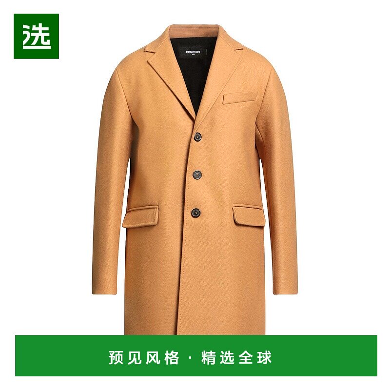 香港直邮Dsquared2 二次方 男士 大衣 brown棕色 舒适时尚西装