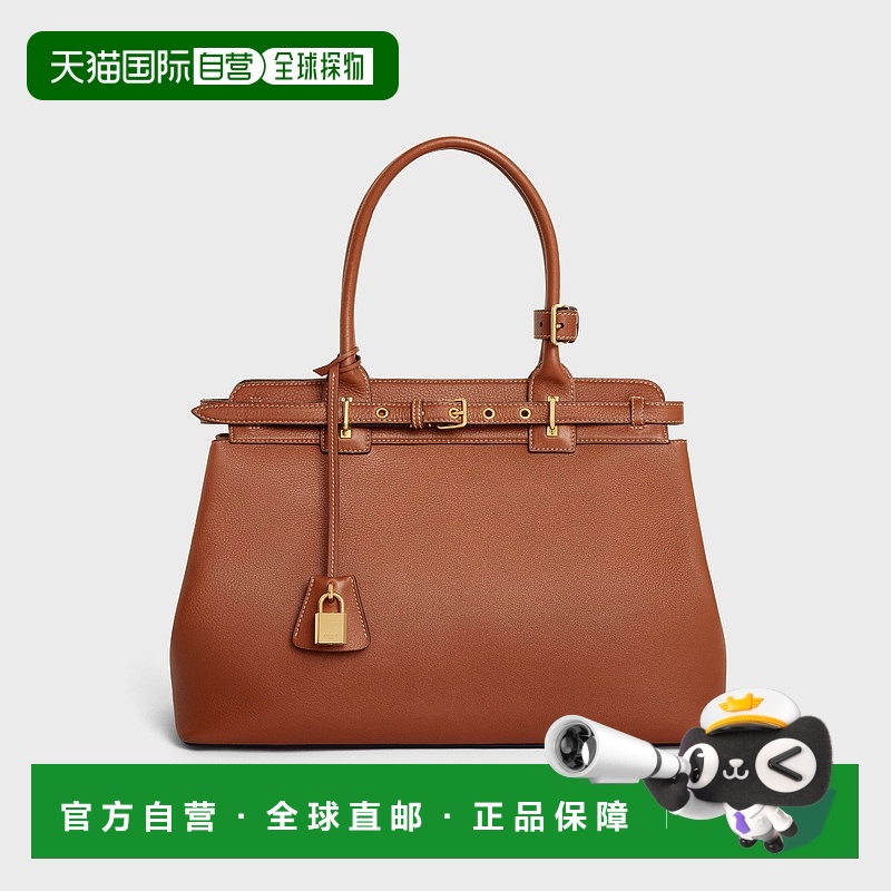 欧洲直邮Celine（2025 年新品）CELINE CONTI 软粒面小牛皮手袋