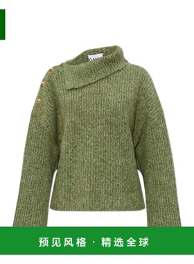 1h可退 香港直邮GANNI 女士针织衫 K25562731753 AW2025 绿色 Woo