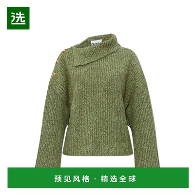 1h可退 香港直邮GANNI 女士针织衫 K25562731753 AW2025 绿色 Woo