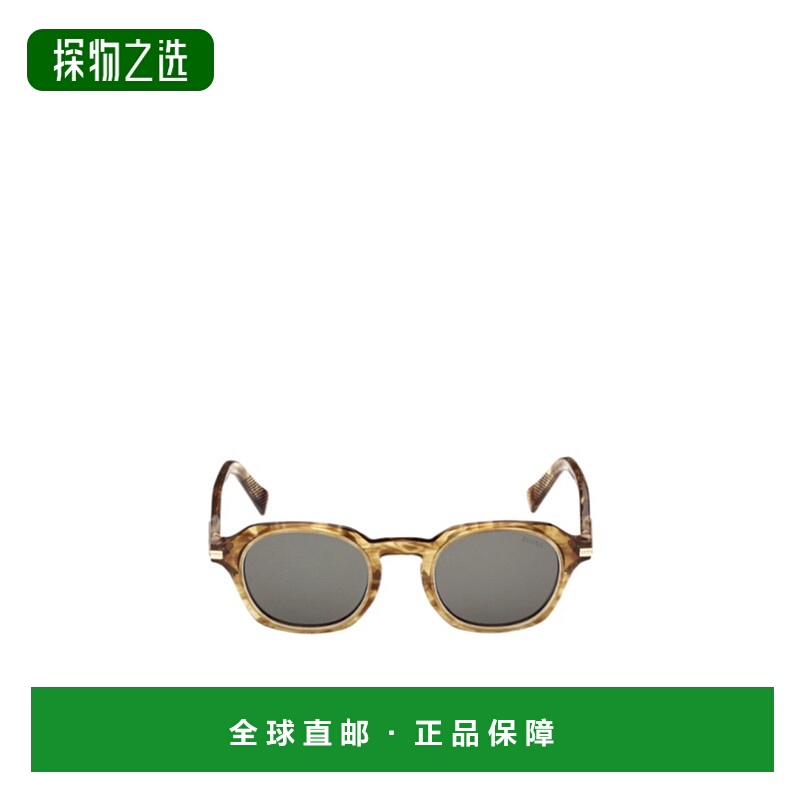 香港直邮Zegna 几何框太阳镜 EZ0286
