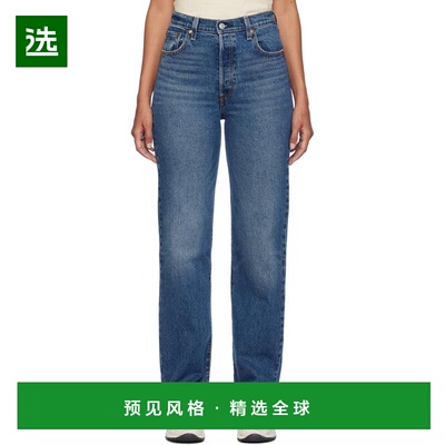 1h可退 【美国直邮】Levi s 蓝色Ribcage全长牛仔裤 女装 女士精