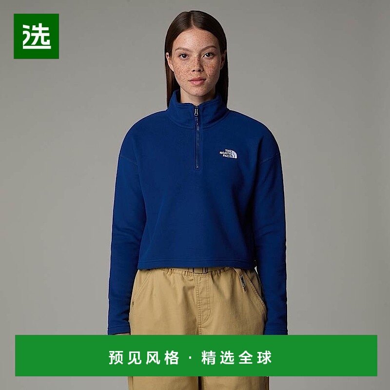 欧洲直邮北面女士 100 Glacier 拉链领短款羊毛衫TheNorthFac