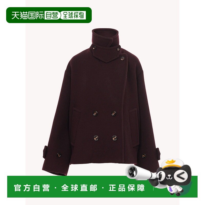 1h可退 香港直邮Chloe 蔻依 女士 双排扣大衣 CH25WMA96272外套