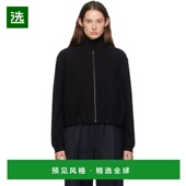 美国直邮 黑色短款 Harris 1h可退 Wharf London 飞行员夹克 女