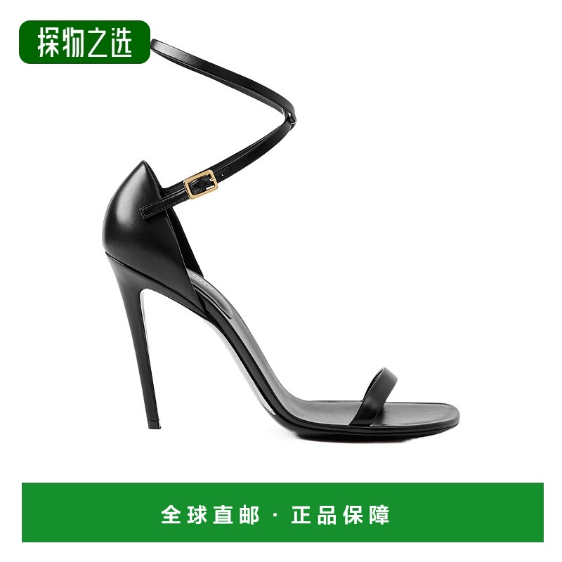 香港直邮Burberry 徽标高跟凉鞋 80694561