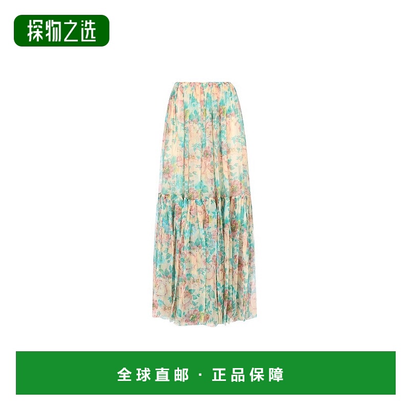 香港直邮Chloe 蔻依 女士 褶饰长裙 CH25UJU10465真丝雪纺长款