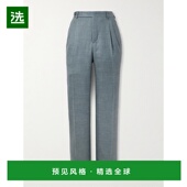 1h可退 直筒褶裥丝质羊绒亚麻混纺 男士 香港直邮Brioni 布里奥尼